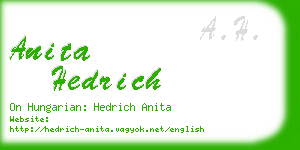 anita hedrich business card